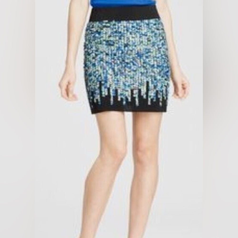 Ann Taylor Sequin-like Embellished Black Skirt